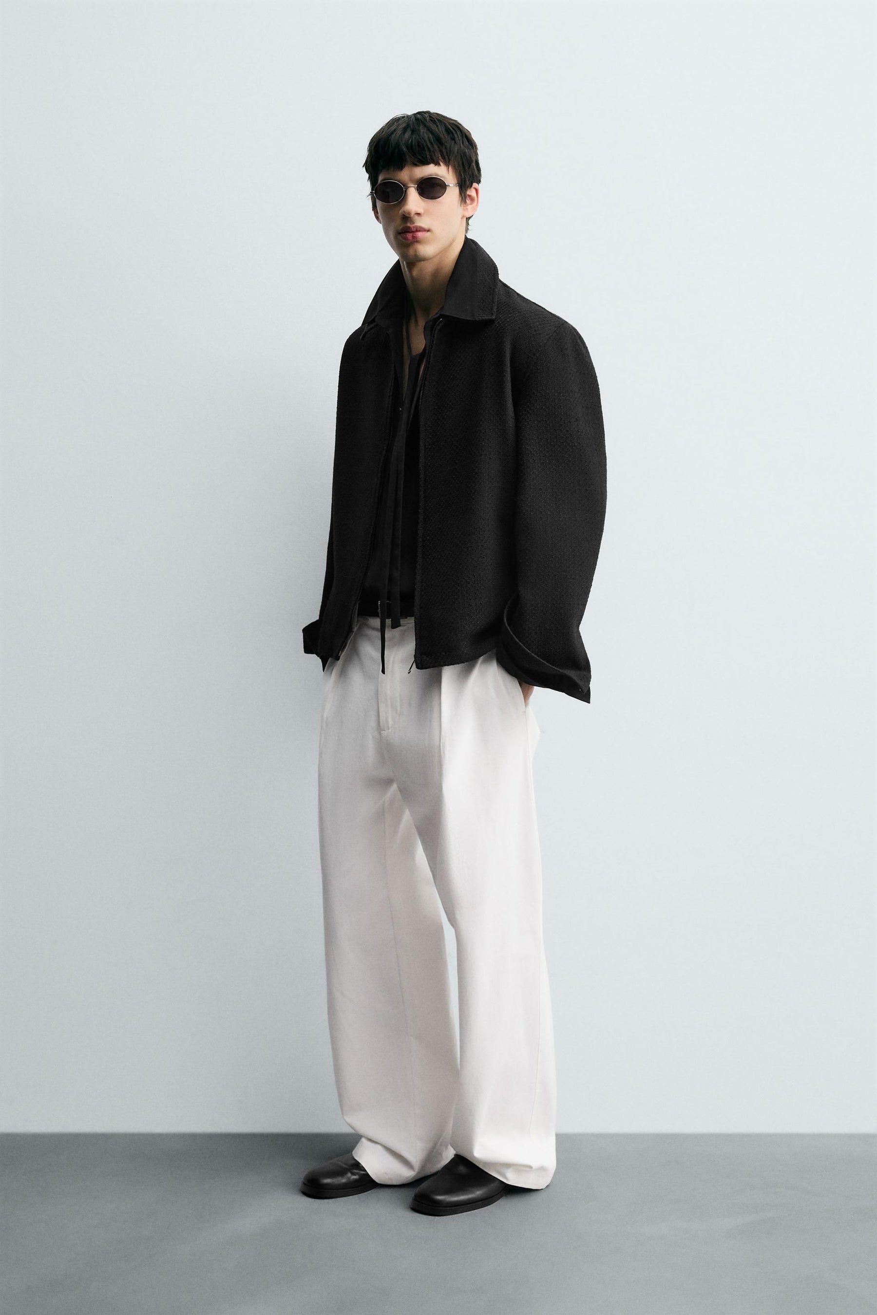 ZIP-UP TEXTURED OVERSHIRT - Image 4