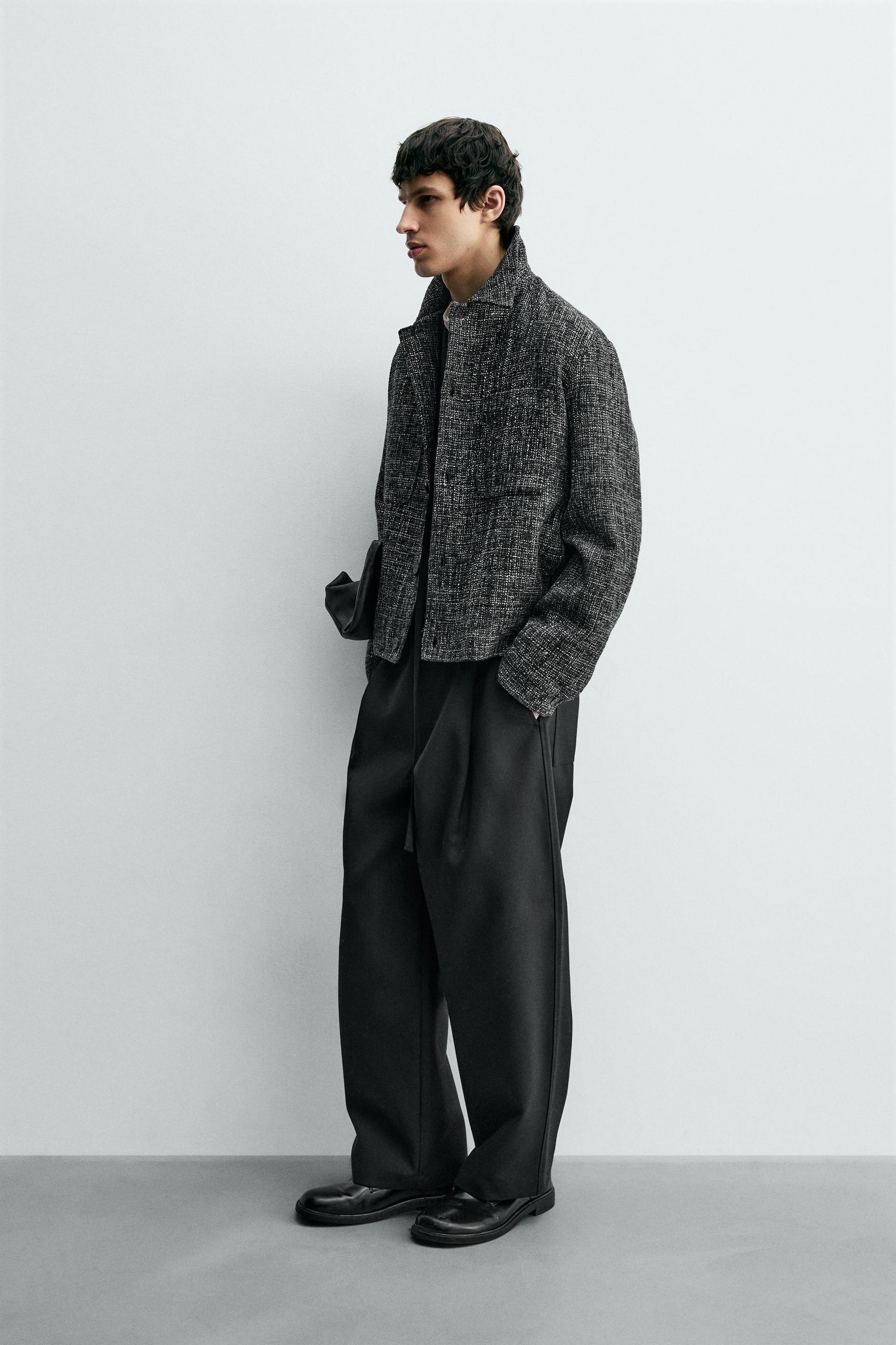 TEXTURED OVERSHIRT WITH POCKETS - Image 4