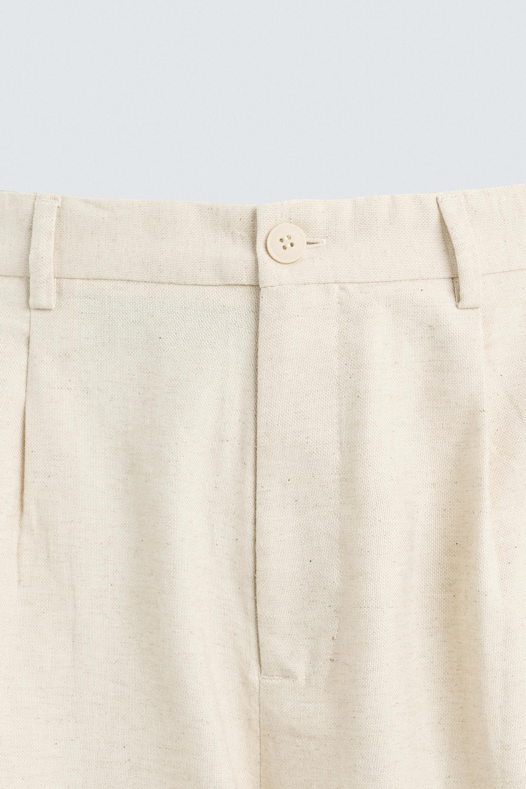 COTTON/LINEN PLEATED TROUSERS - Image 9