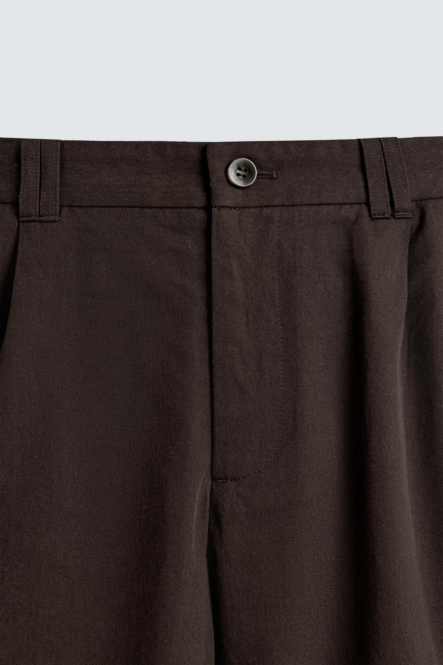 LYOCELL-COTTON CARGO BERMUDA SHORTS - Image 9