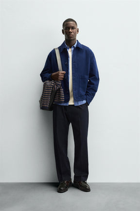 TEXTURED OVERSHIRT WITH POCKETS - Image 1