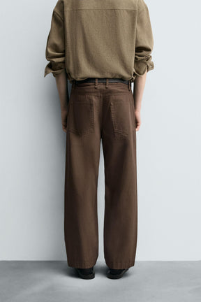 WASHED STRAIGHT-LEG TROUSERS - Image 3