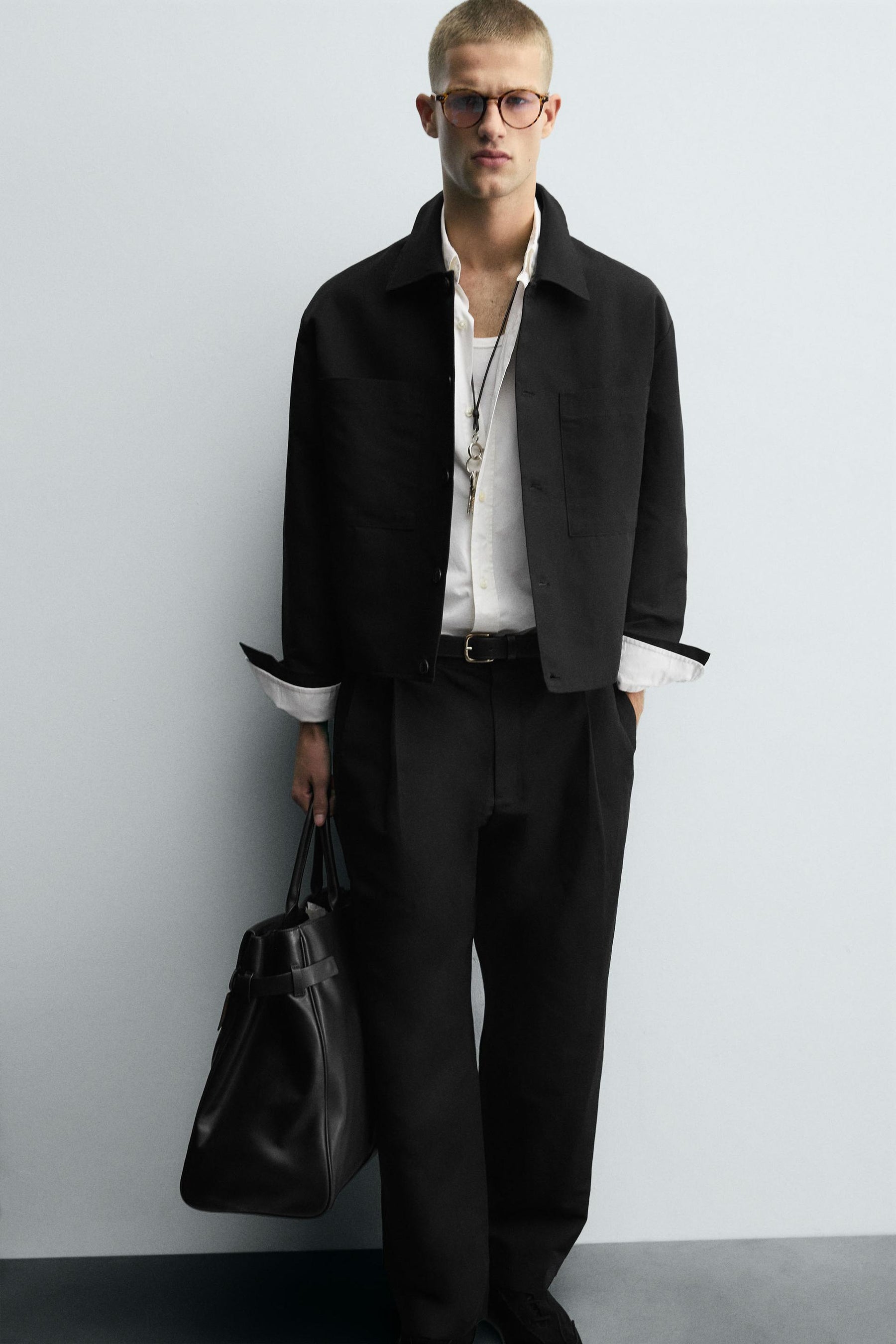 RELAXED FIT PLEATED TROUSERS - Image 5