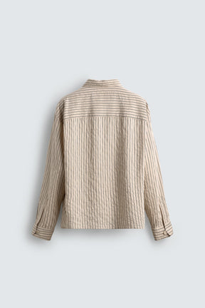 STRIPED FLOWING CREASED-EFFECT SHIRT - Image 6