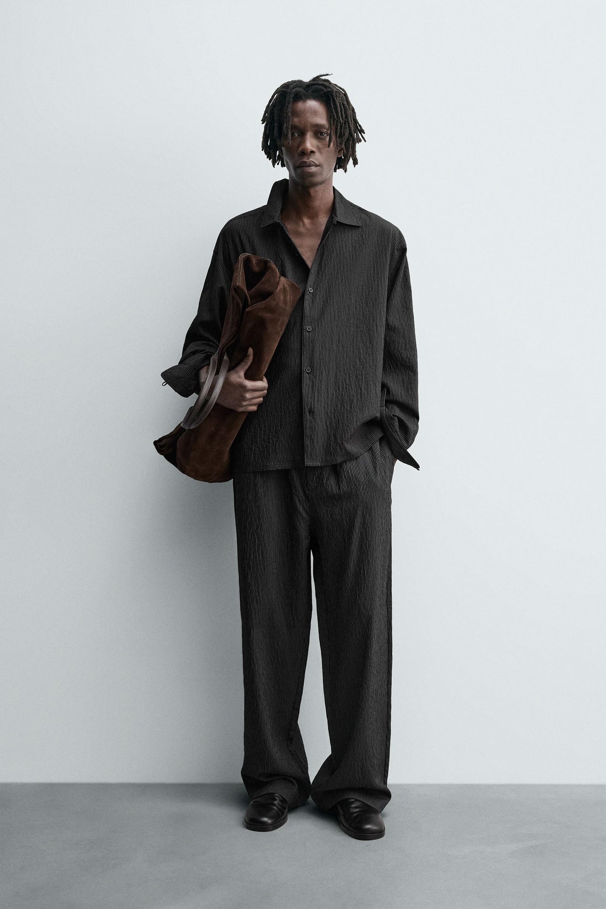 STRIPED FLOWING SHIRT - Image 1