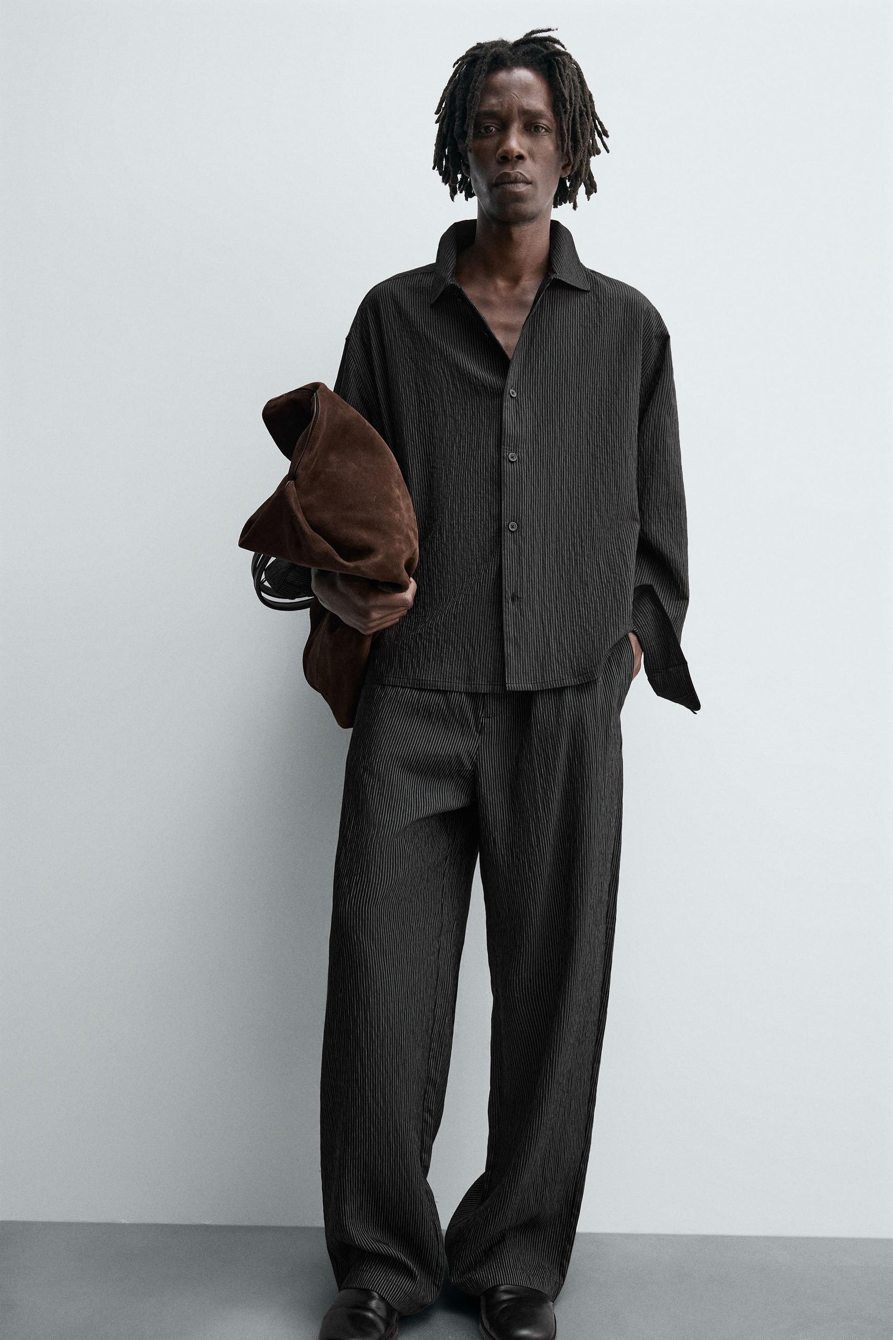 STRIPED FLOWING TROUSERS - Image 5