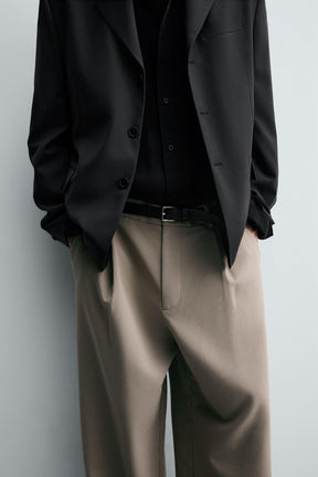 RELAXED FIT PLEATED TROUSERS - Image 6