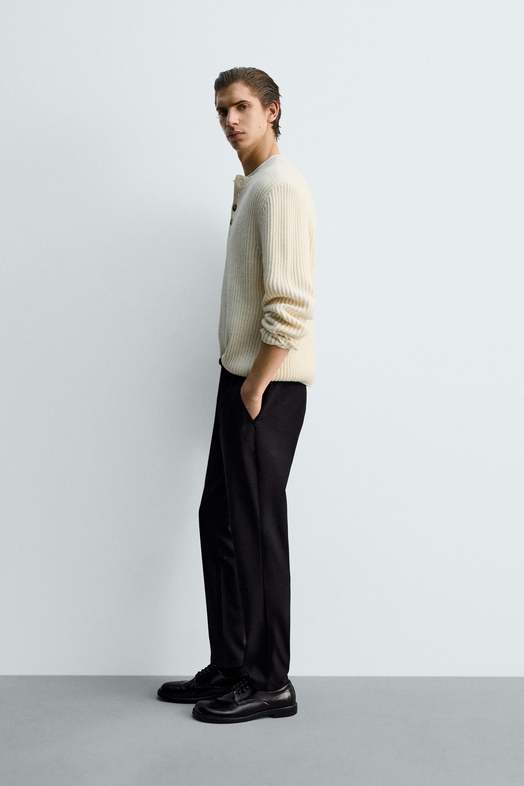 SLIM FIT COMFORT TROUSERS - Image 4