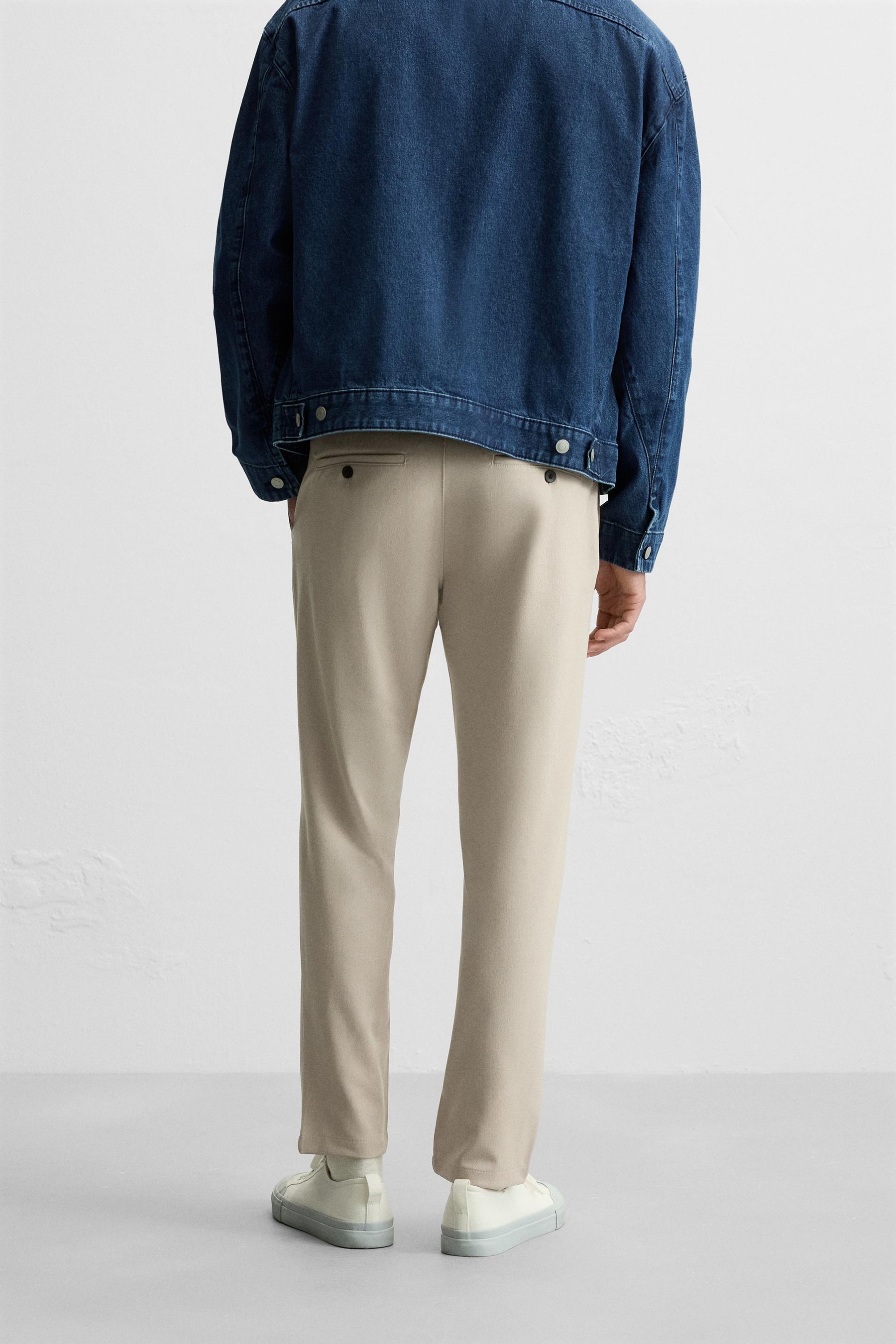 COMFORT TEXTURED CHINO TROUSERS - Image 3