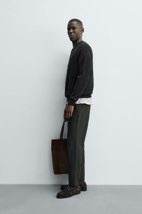 COMFORT TEXTURED CHINO TROUSERS - Image 4