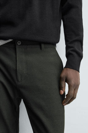 COMFORT TEXTURED CHINO TROUSERS - Image 5