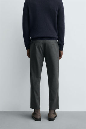 COMFORT TEXTURED CHINO TROUSERS - Image 3