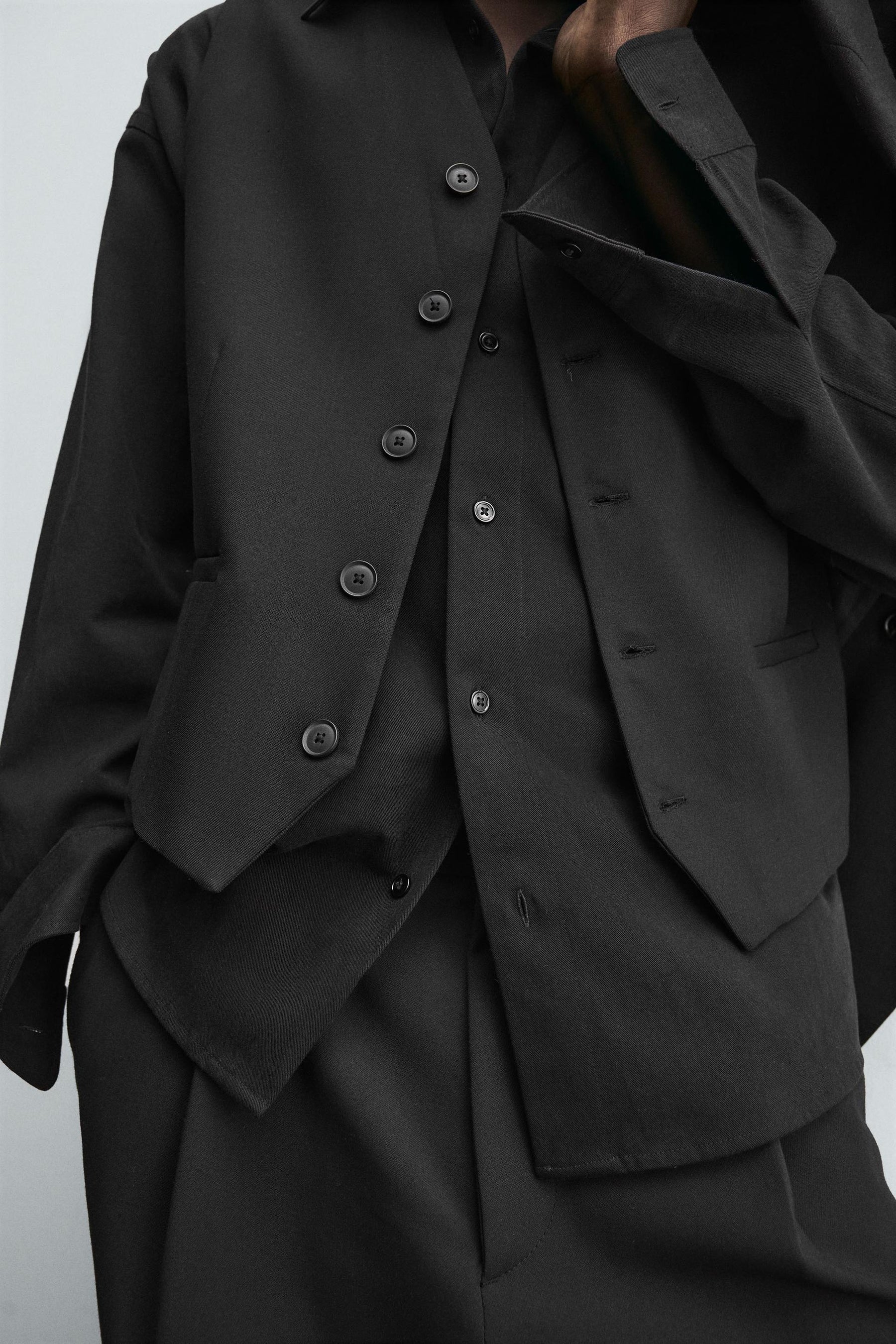 TEXTURED SUIT WAISTCOAT - Image 5