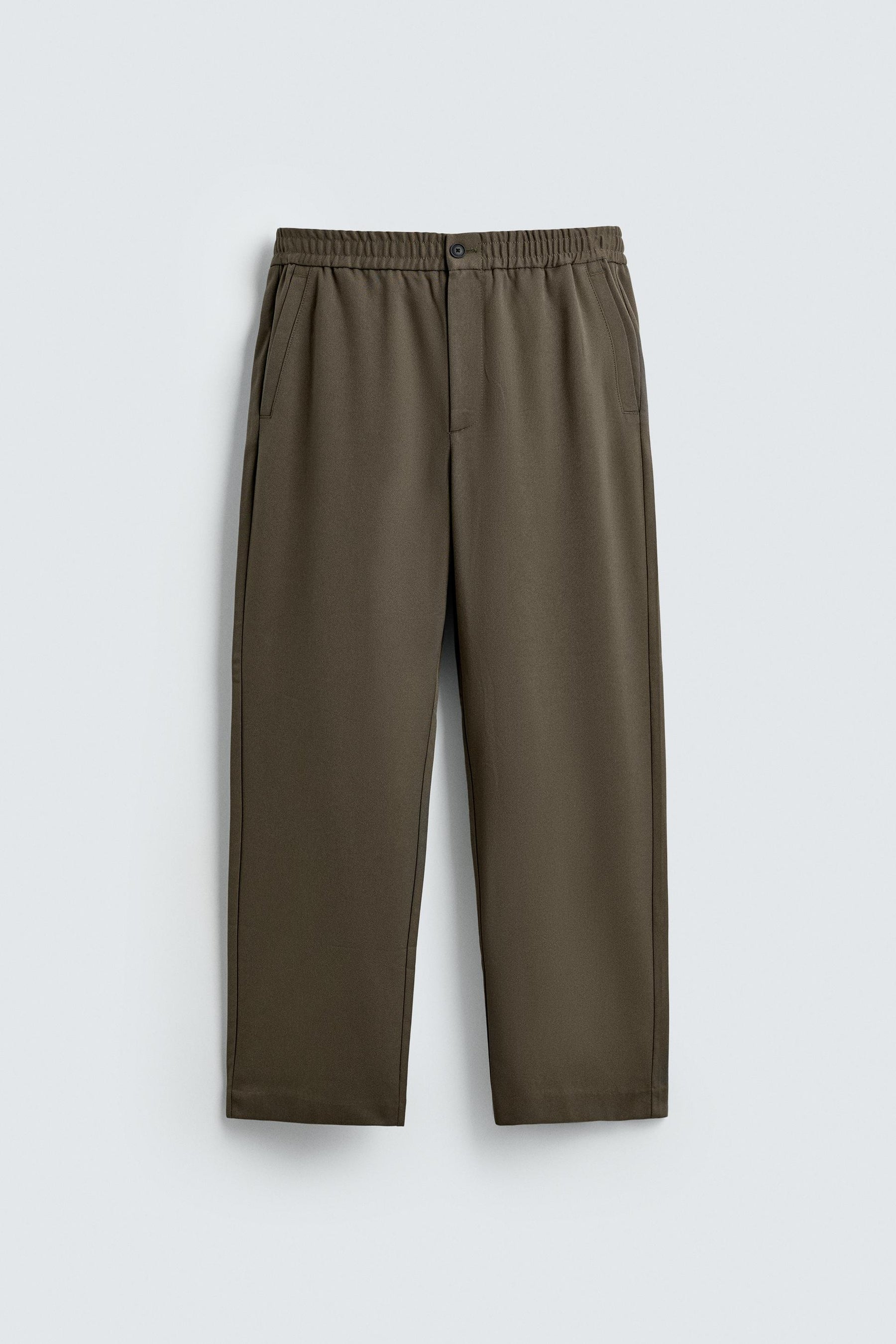 REGULAR FIT JOGGER WAIST TROUSERS - Image 6