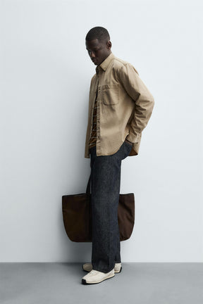 WASHED TWILL TEXTURED SHIRT - Image 4