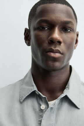 WASHED TWILL TEXTURED SHIRT - Image 6