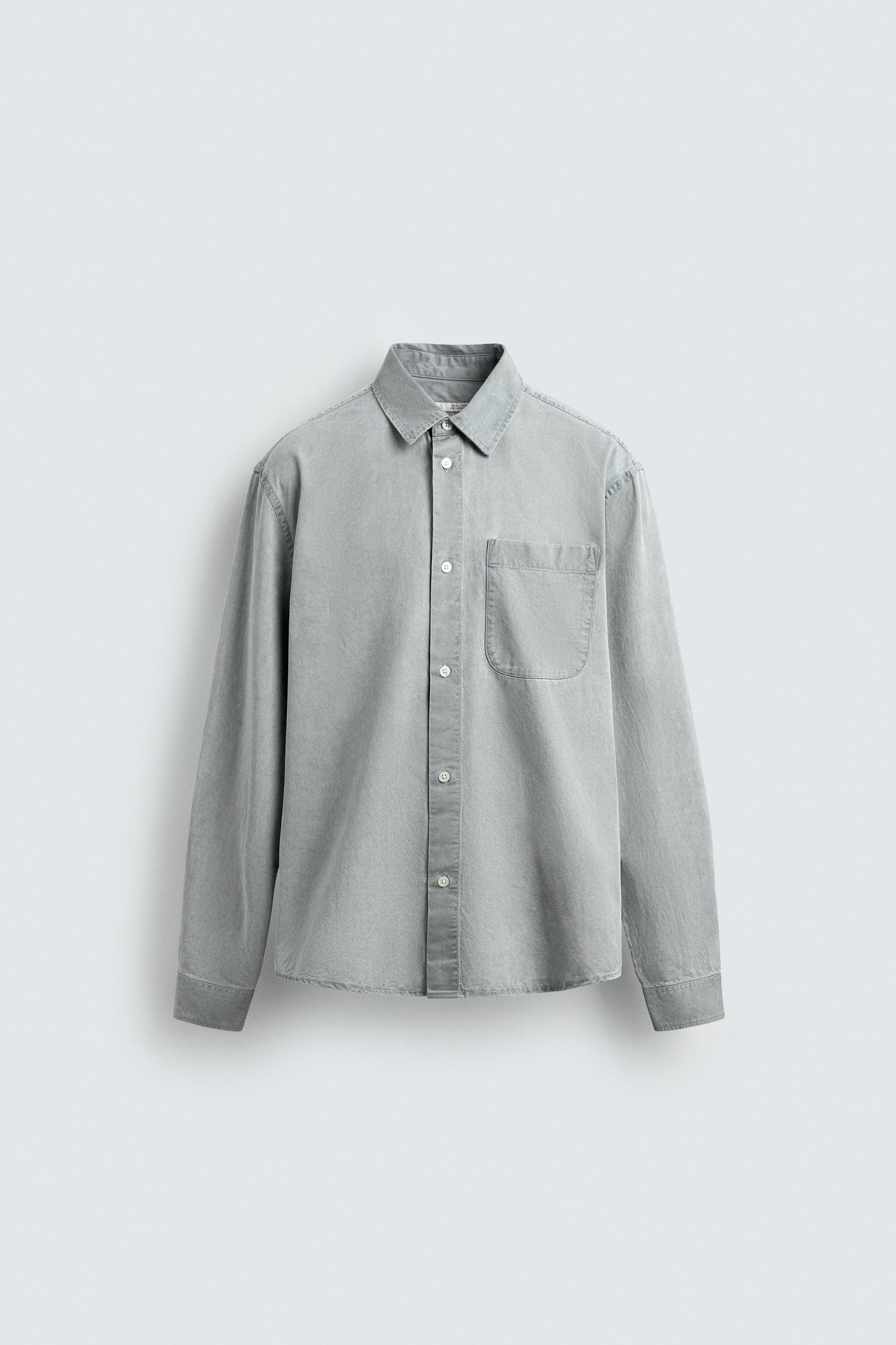 WASHED TWILL TEXTURED SHIRT - Image 7