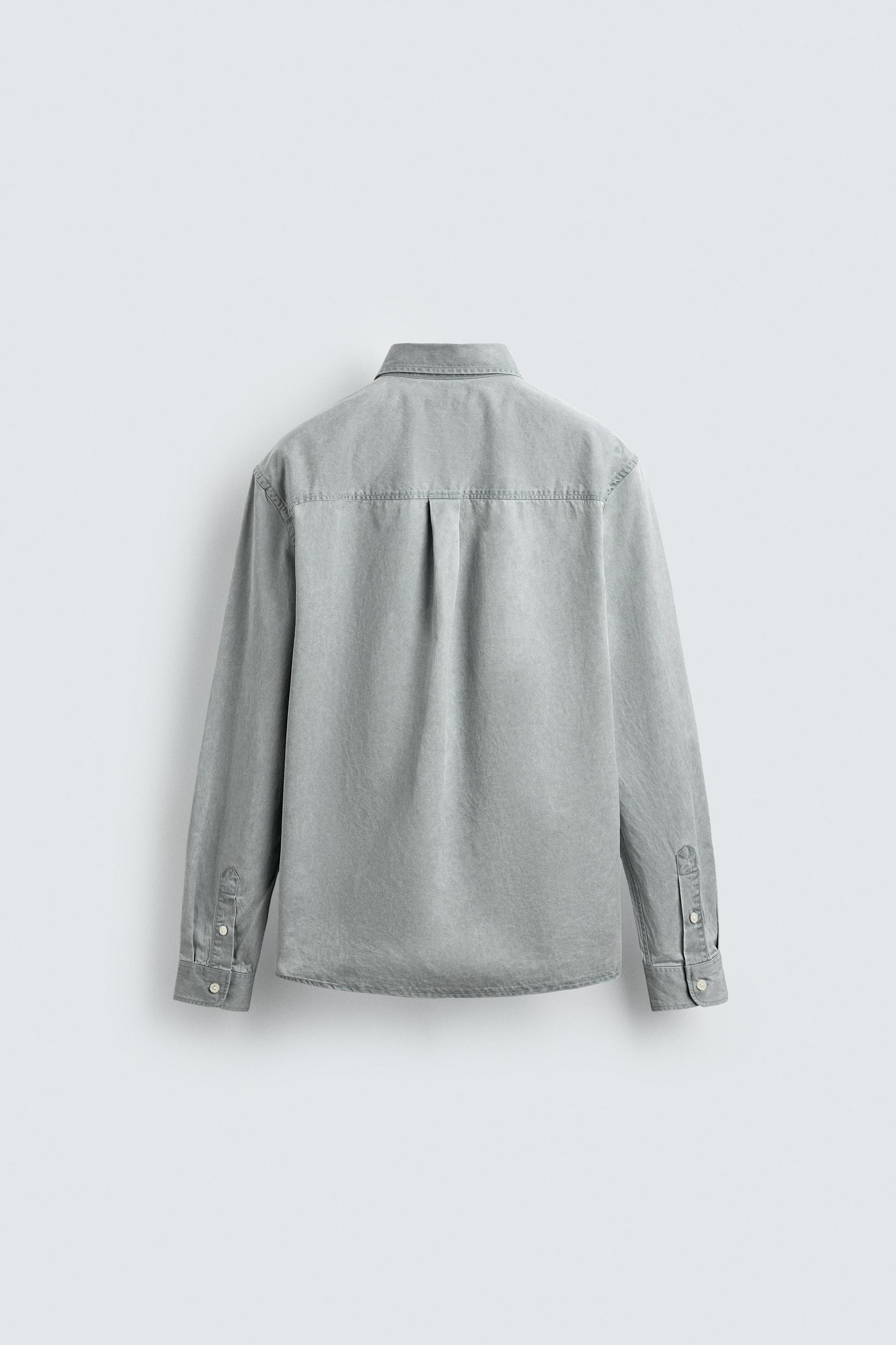 WASHED TWILL TEXTURED SHIRT - Image 8