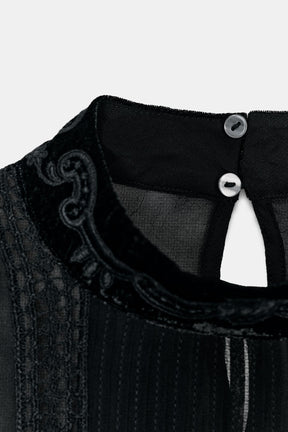 Velvet Lace Blouse