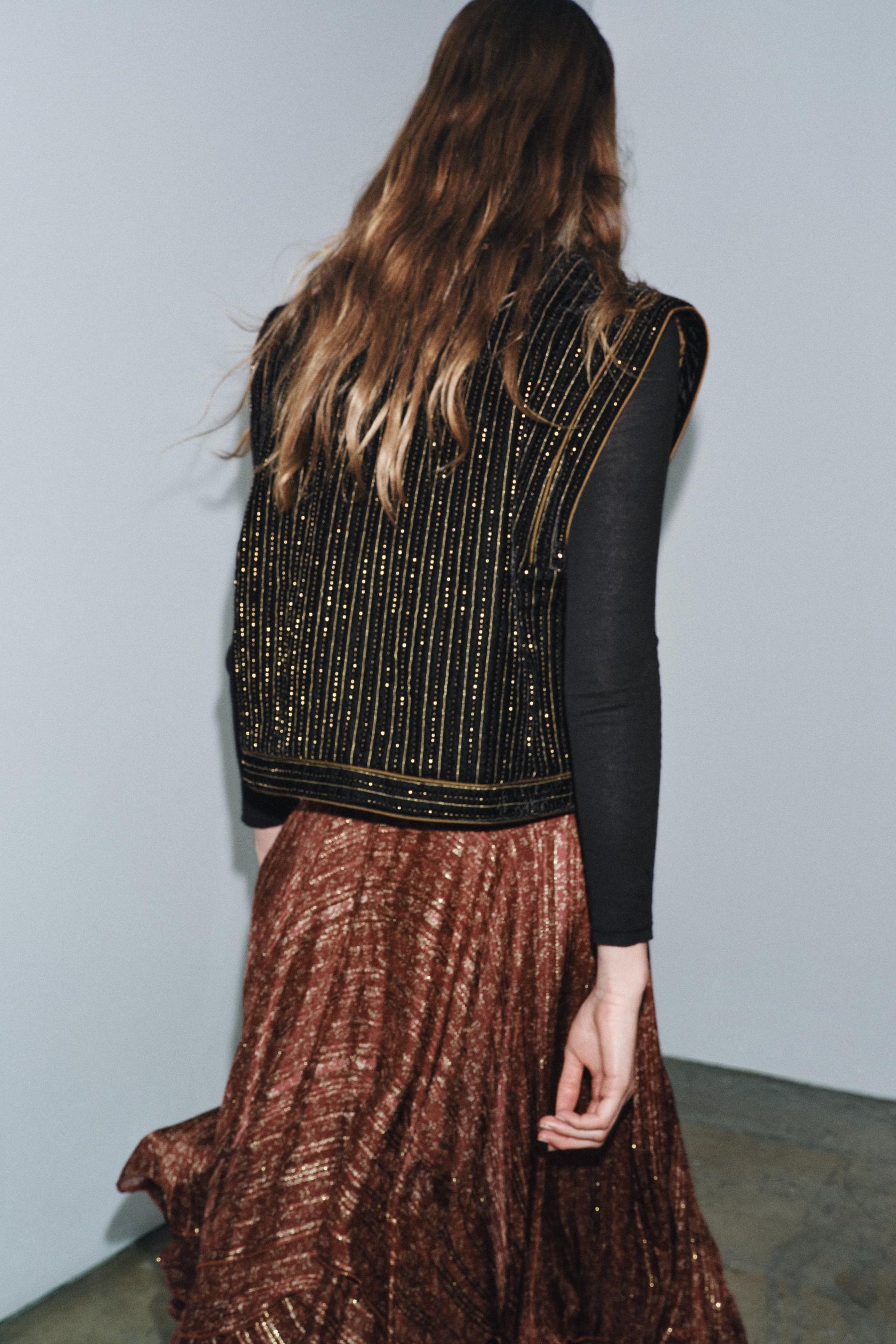 Velvet Quilted Waistcoat - Image 4