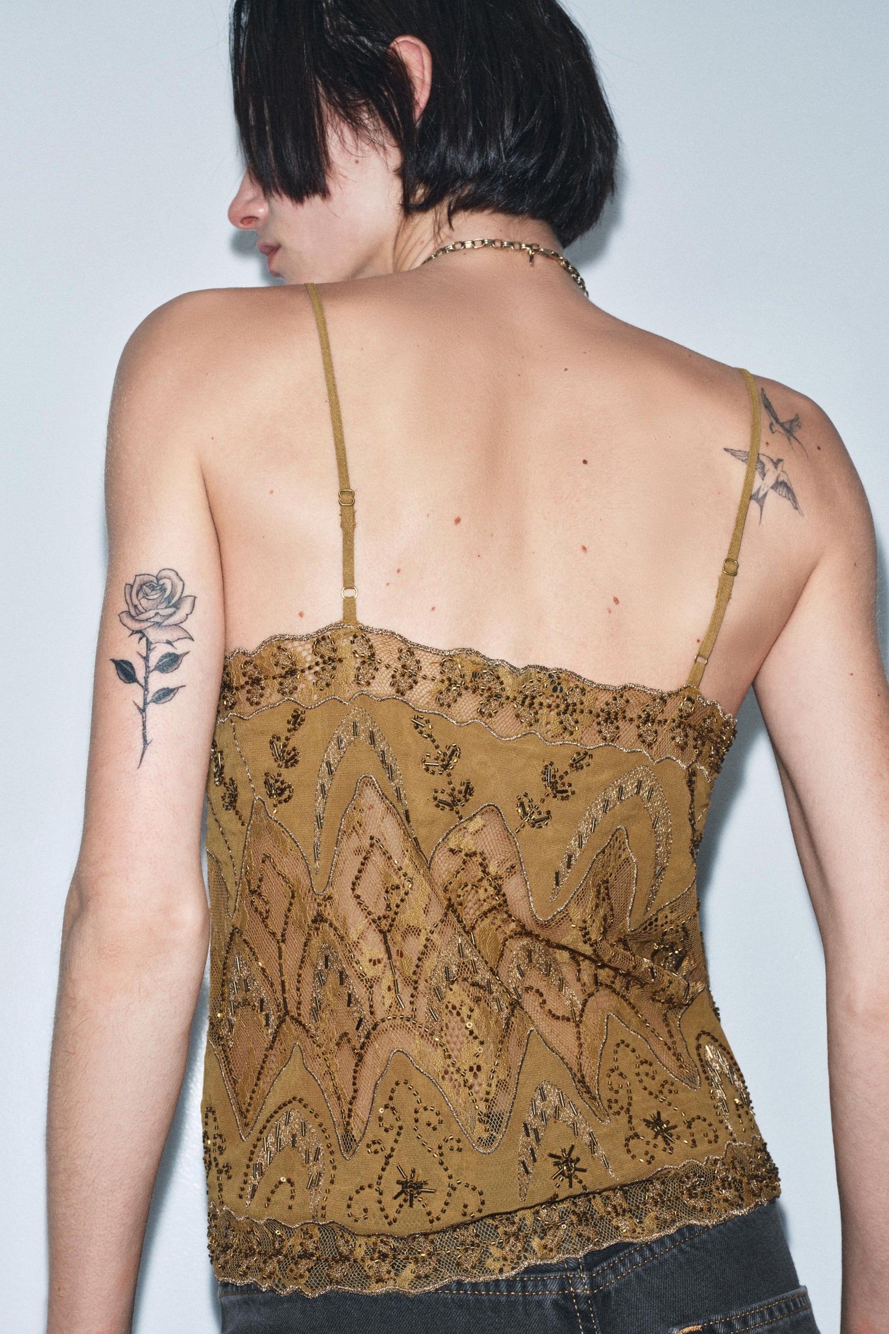 Embroidered Beaded Fashion Top