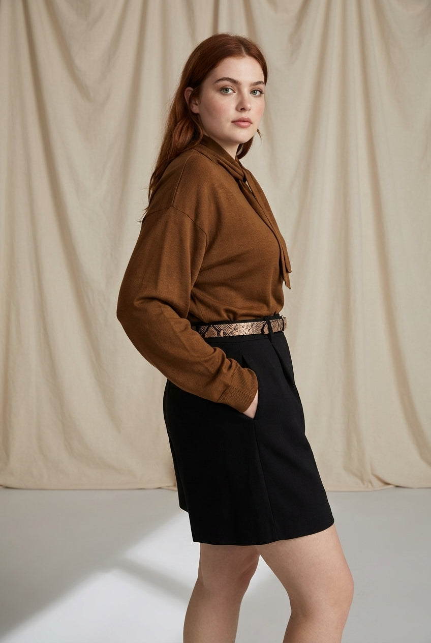 Darts Belted Bermuda Shorts