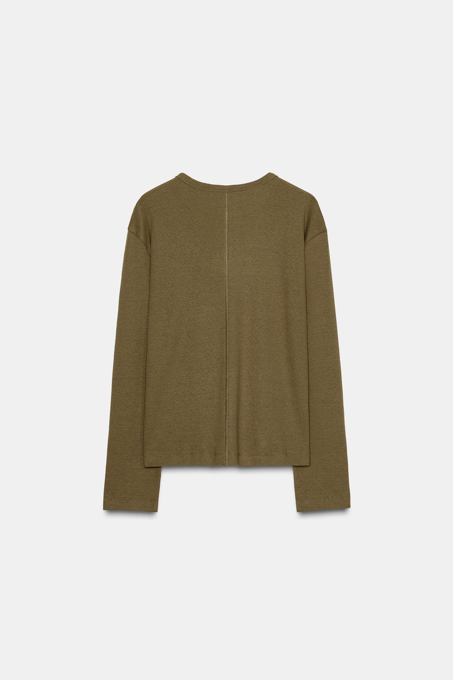 RIBBED LONG SLEEVE SHIRT