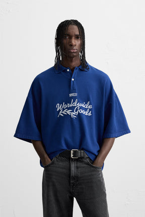 EMBROIDERED TEXT POLO SHIRT - Image 2