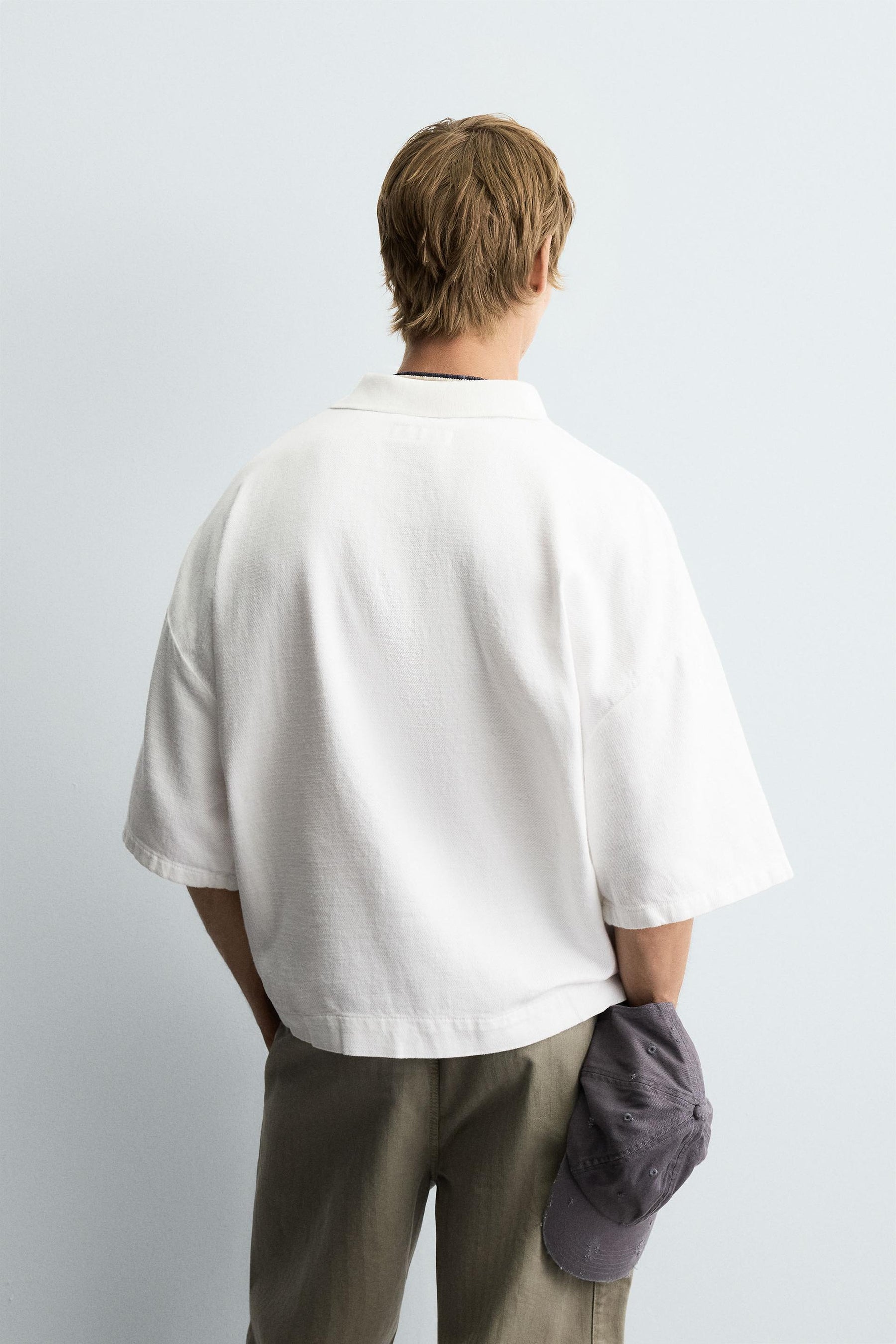 EMBROIDERED BOXY FIT POLO SHIRT - Image 3