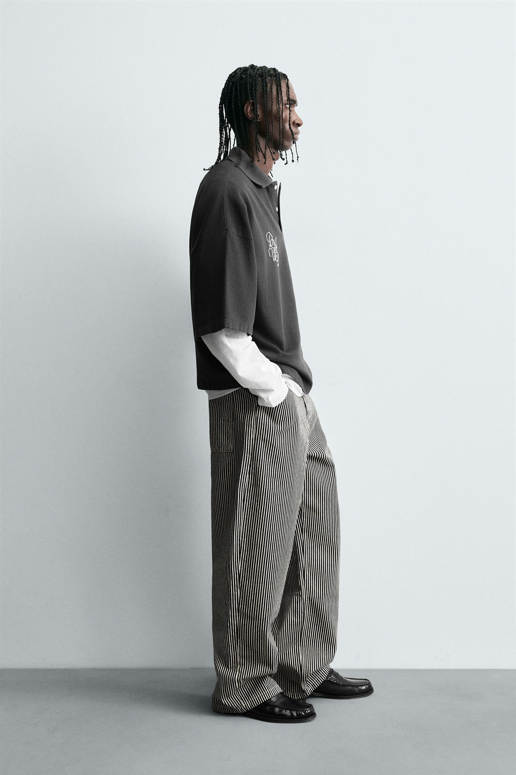 BOXY FIT EMBROIDERED POLO SHIRT - Image 4