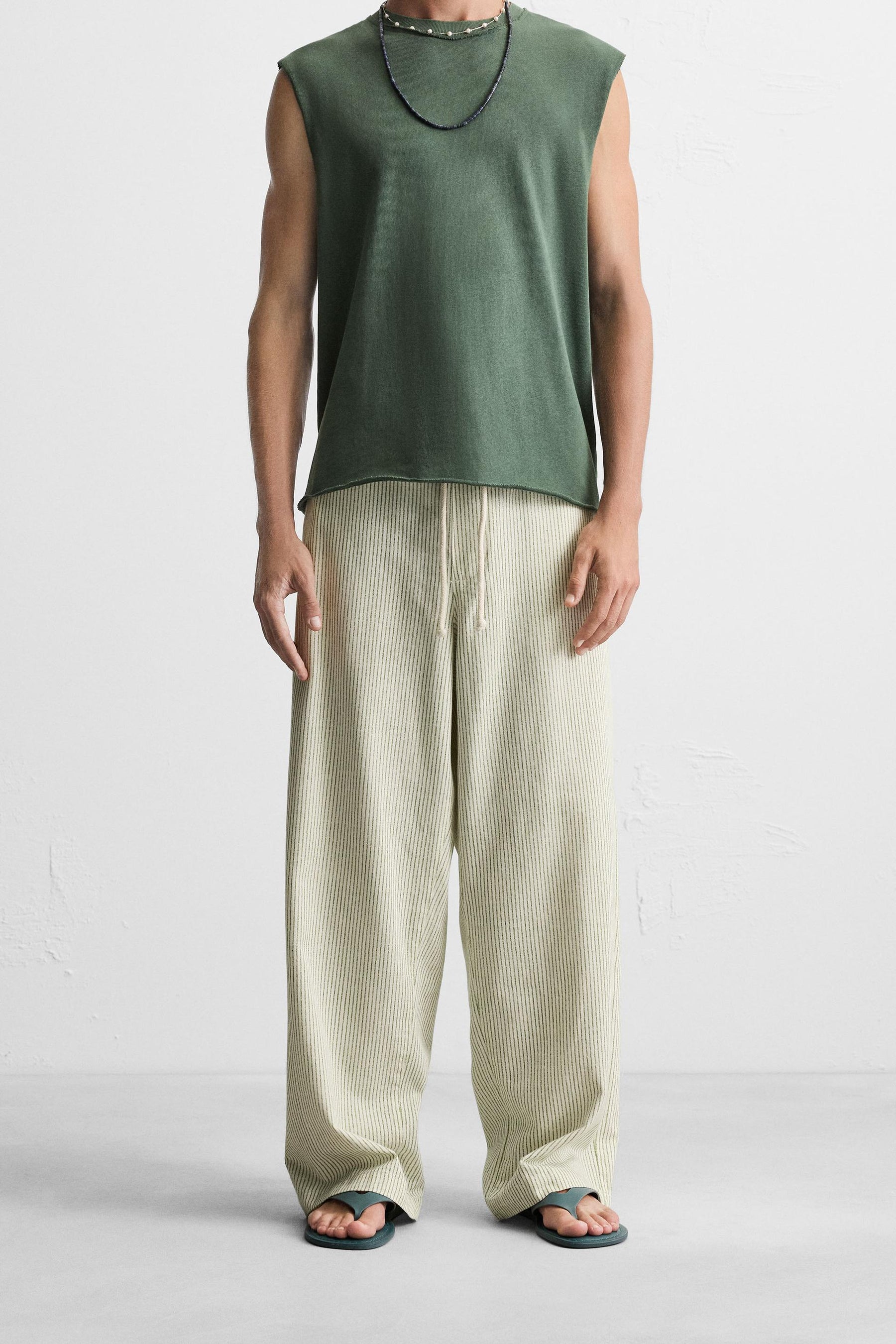 STRIPED BAGGY FIT TROUSERS - Image 2
