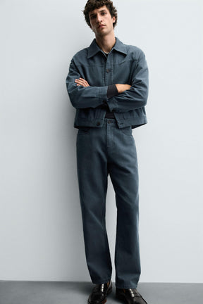 WASHED STRAIGHT-LEG TROUSERS - Image 5