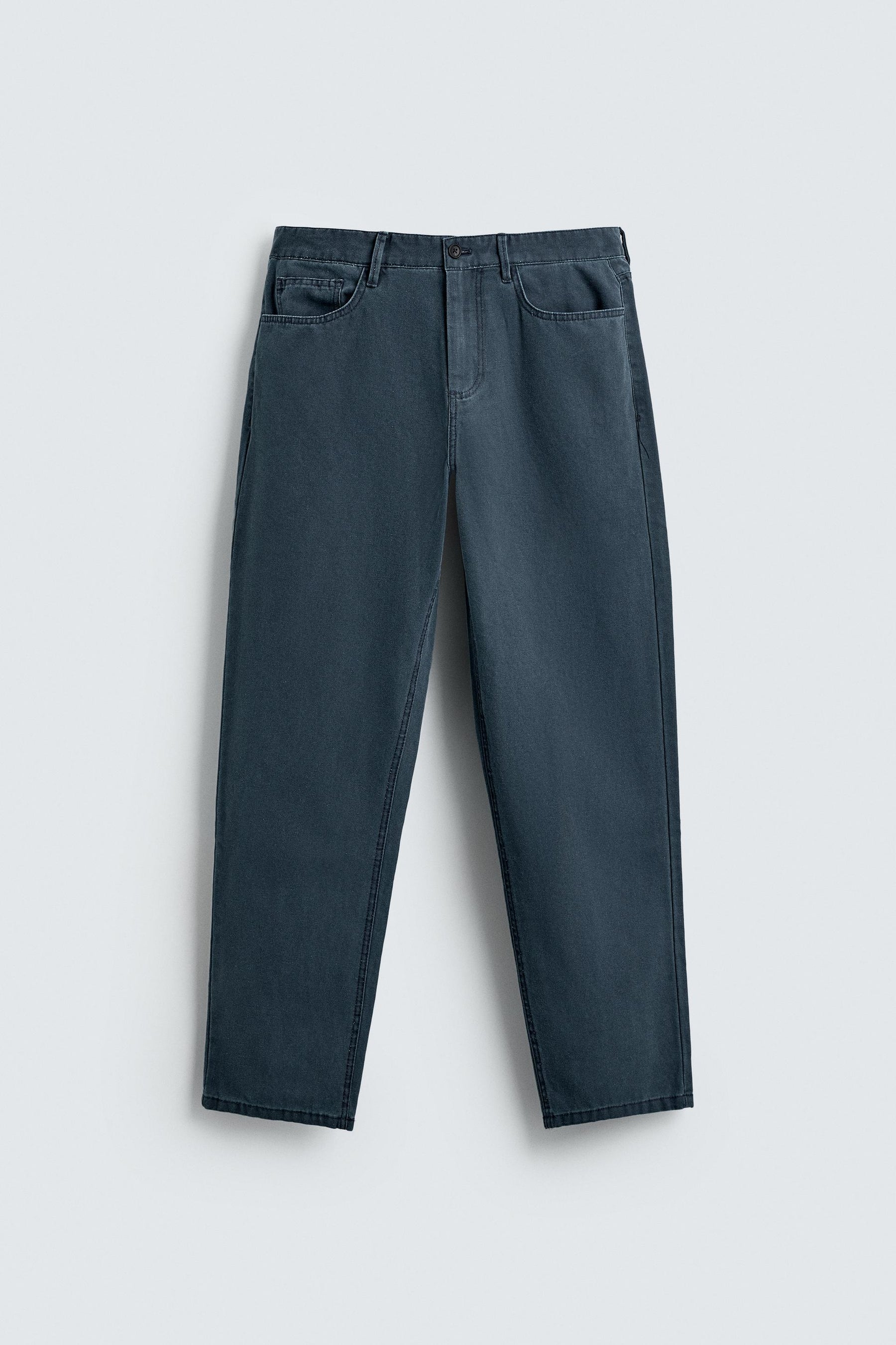WASHED STRAIGHT-LEG TROUSERS - Image 6