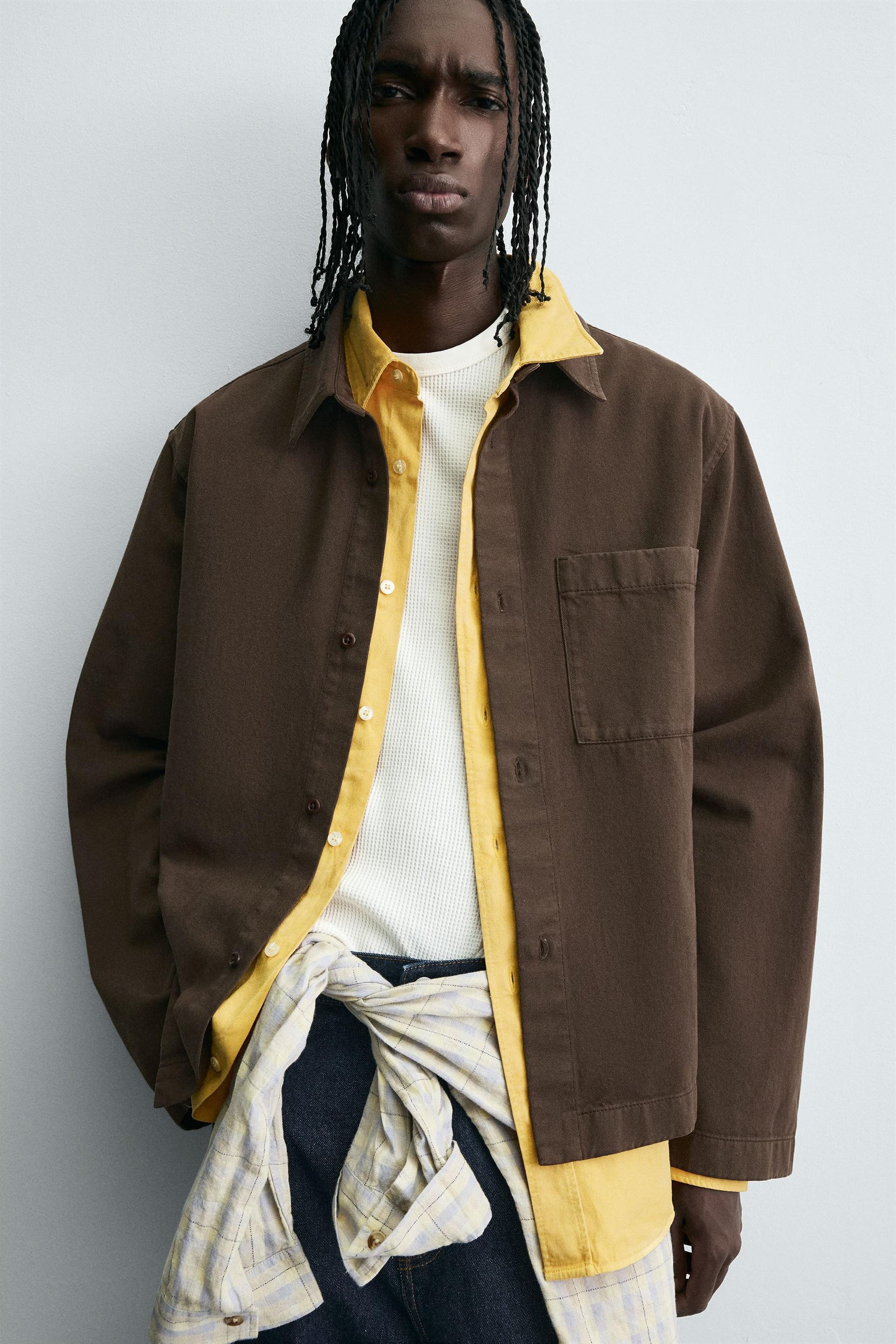 EMBROIDERED TEXTURED OVERSHIRT - Image 5