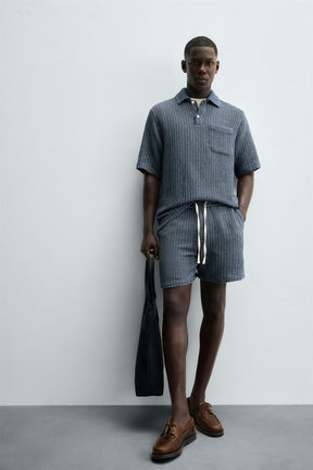 JACQUARD TEXTURED BERMUDA SHORTS - Image 6