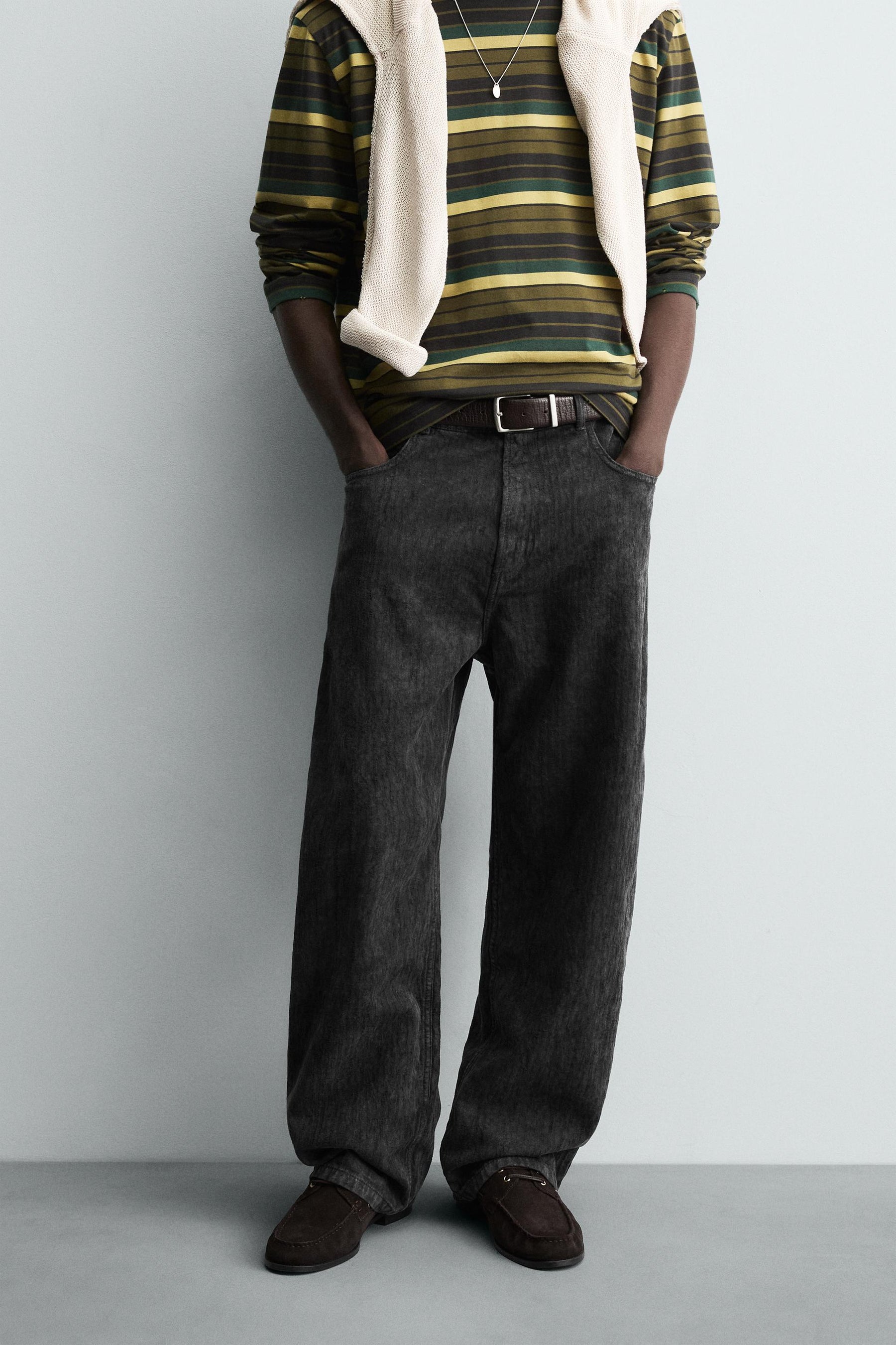 FADED PRINT BAGGY FIT TROUSERS - Image 2