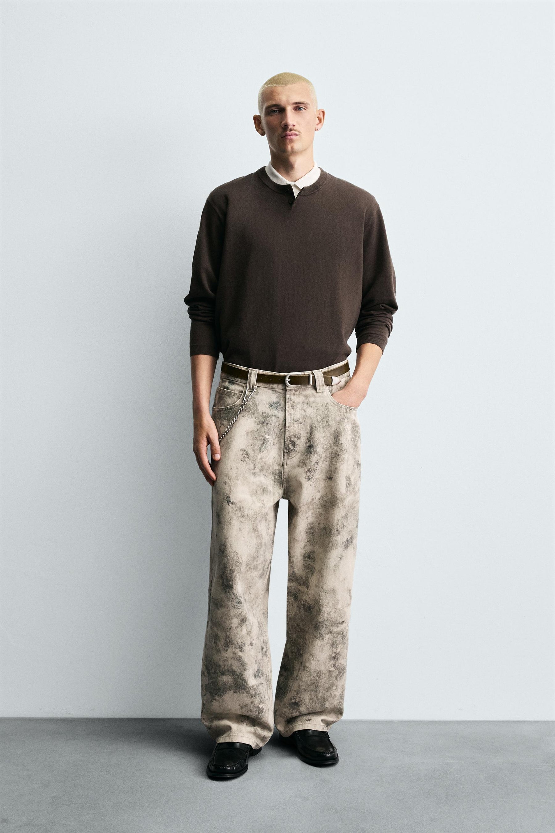 ABSTRACT PRINT TROUSERS - Image 1
