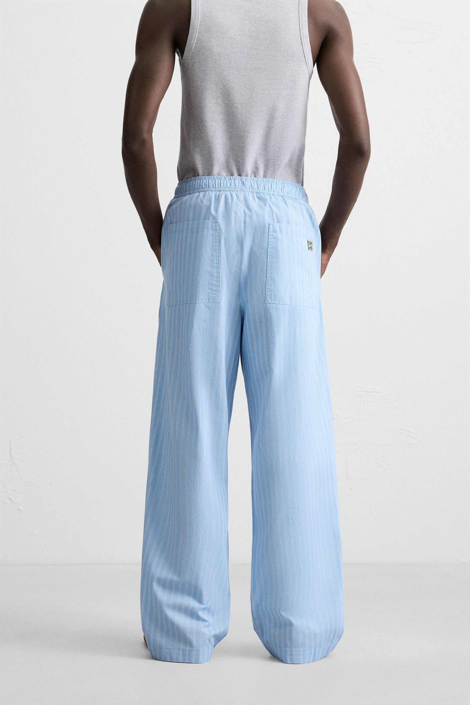 STRIPED TEXTURED TROUSERS - Image 3