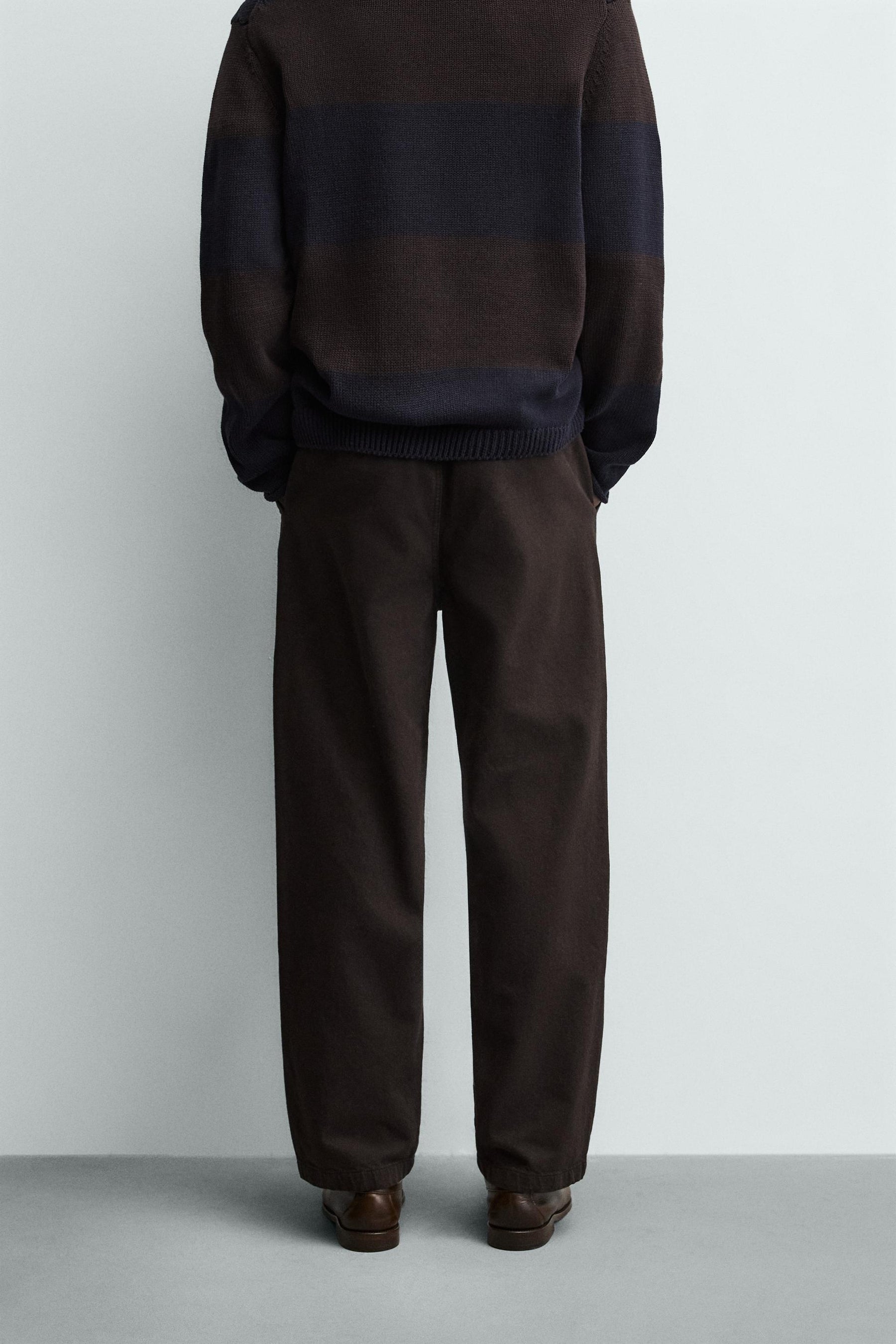 Pleated Straight Leg Trousers