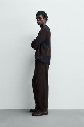 Pleated Straight Leg Trousers