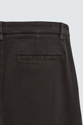 Pleated Straight Leg Trousers