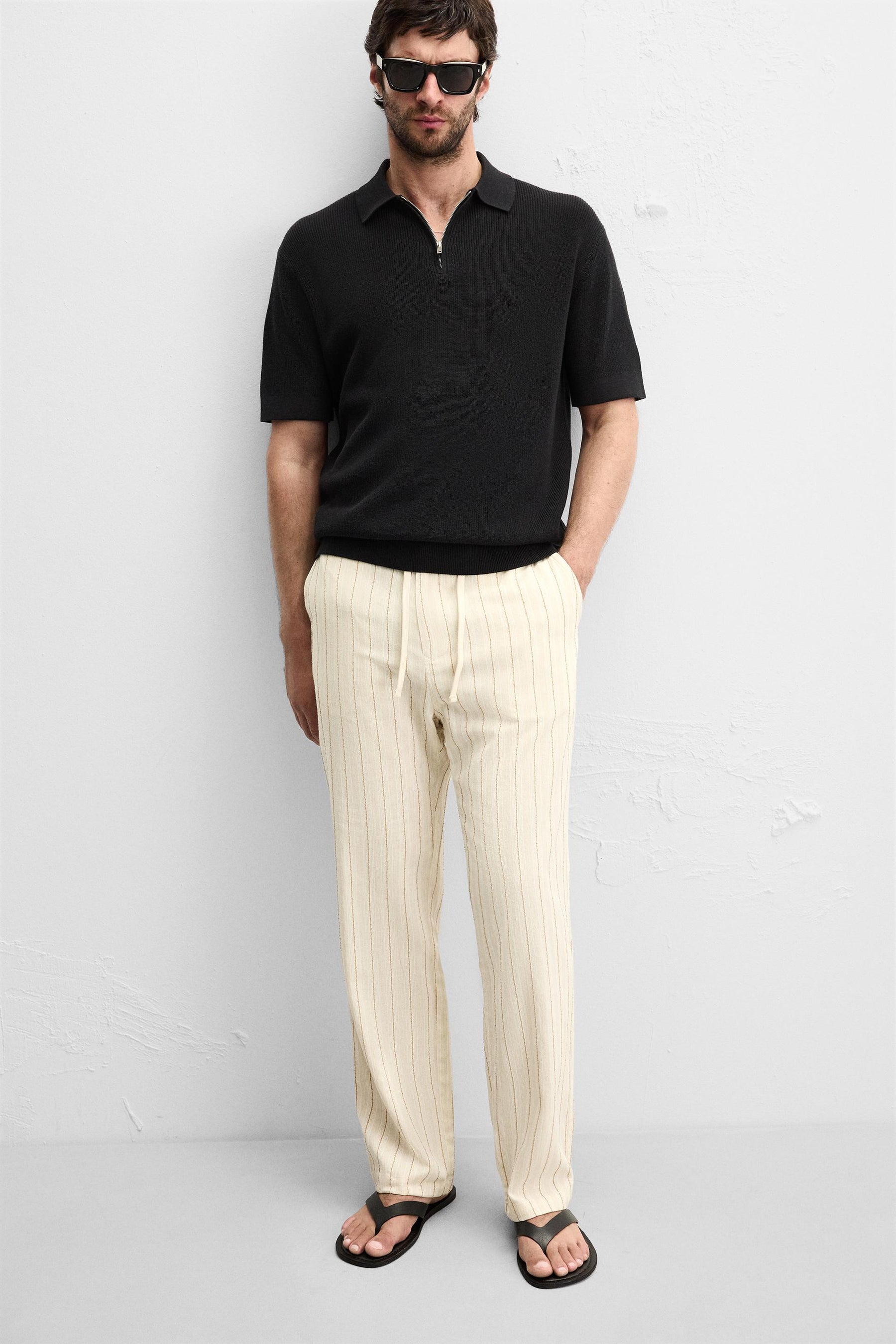 STRIPED JACQUARD TROUSERS - Image 6