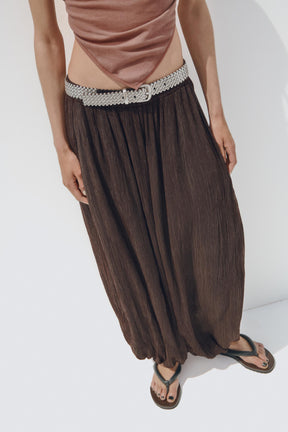 Textured Balloon Trousers