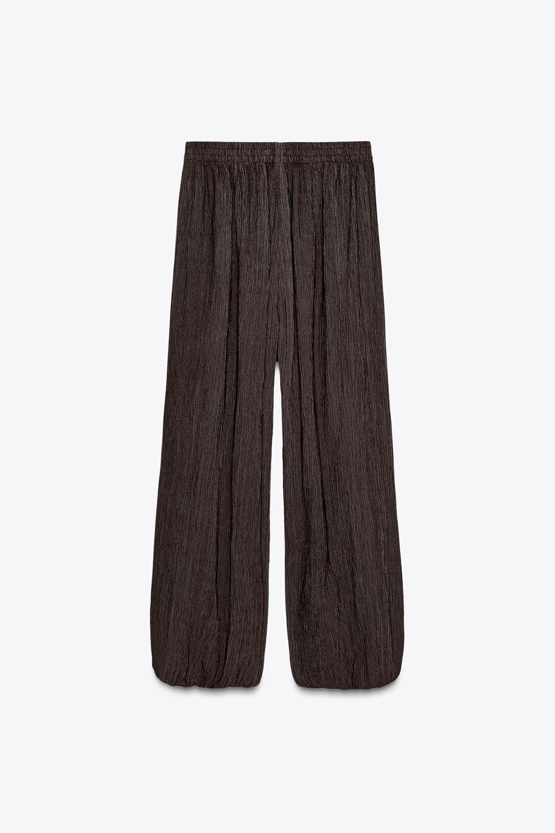 Textured Balloon Trousers
