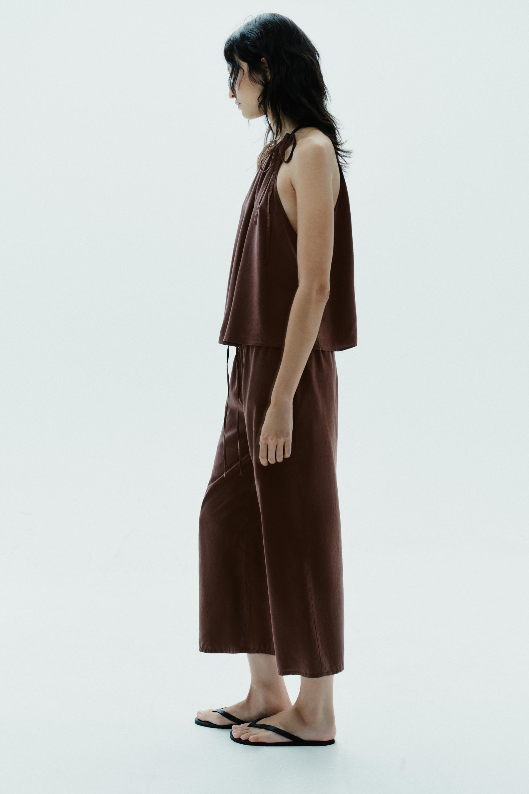 FLOWING CROPPED TROUSERS