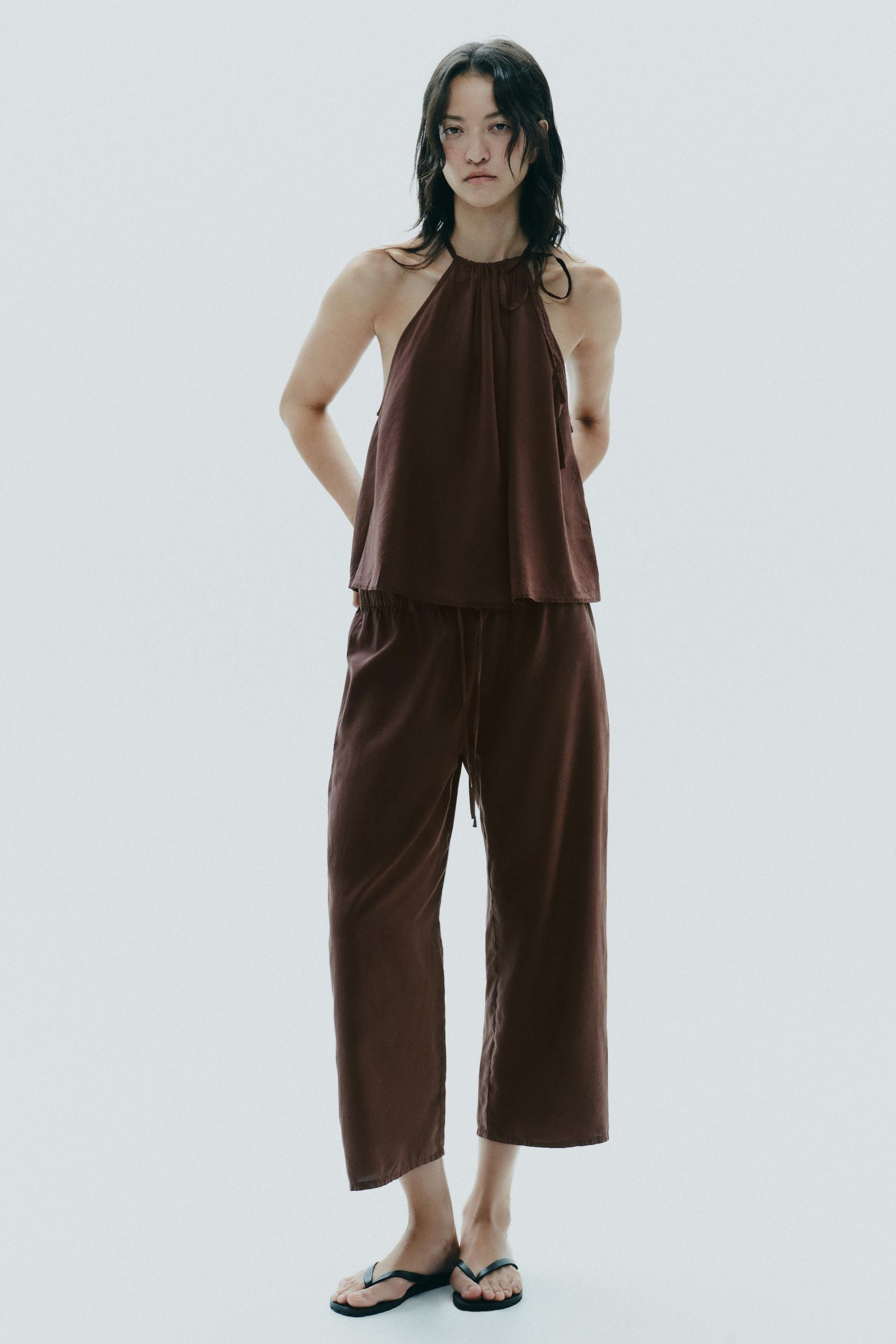 FLOWING CROPPED TROUSERS