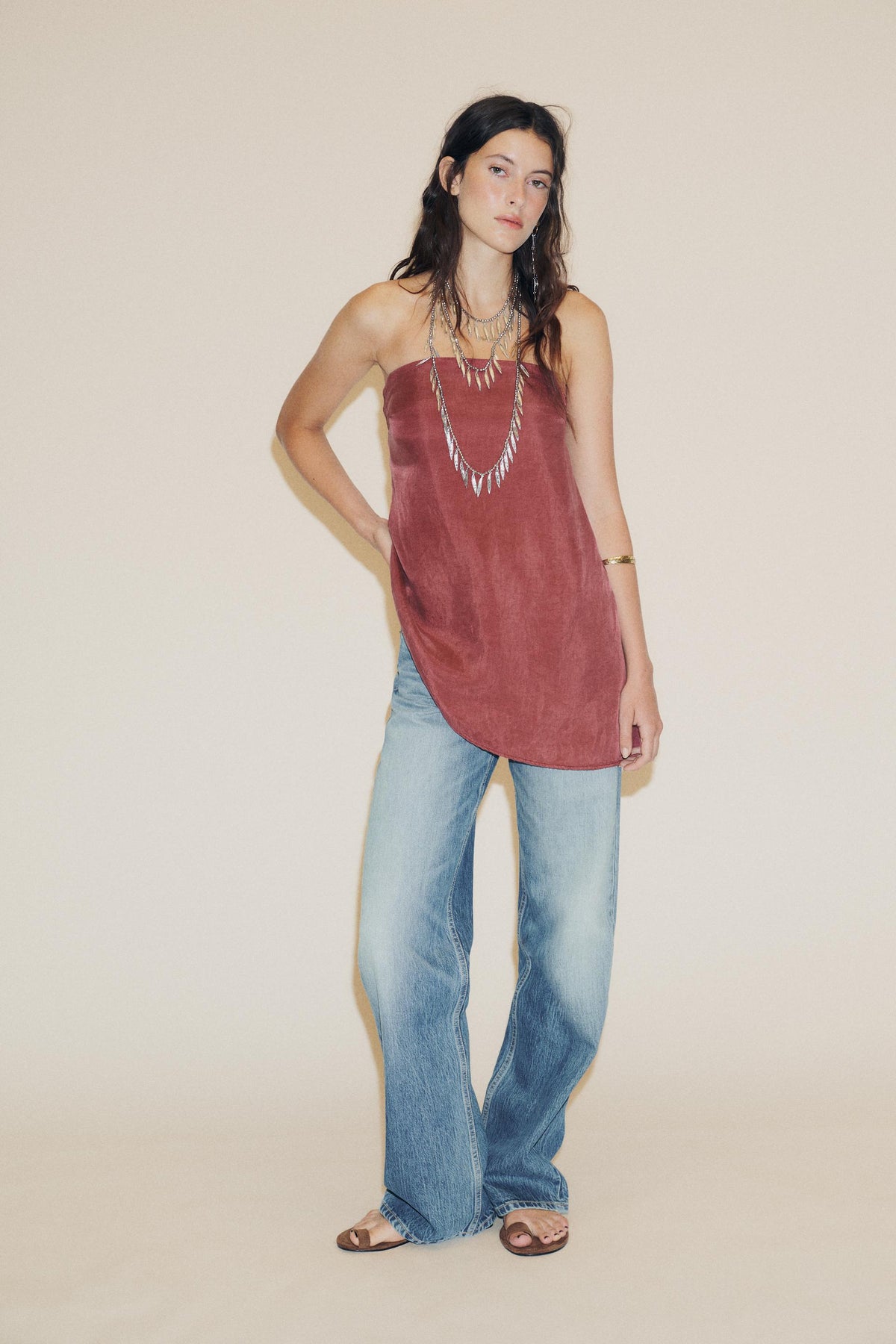 Asymmetric Bandeau Top