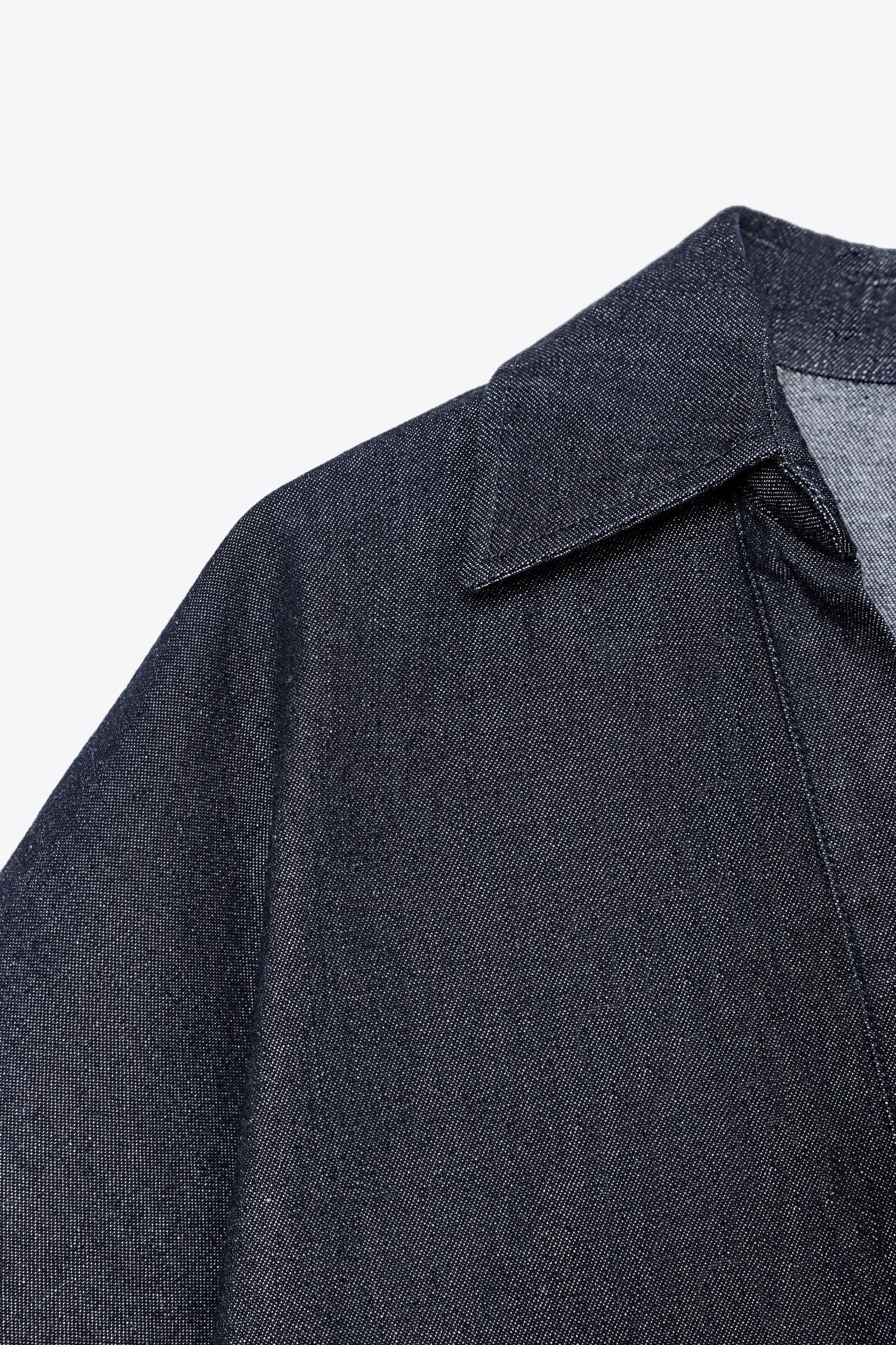 Denim shirt with collar