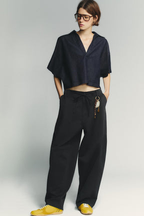 Denim shirt with collar