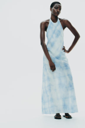 Tie-Dye Halter Dress